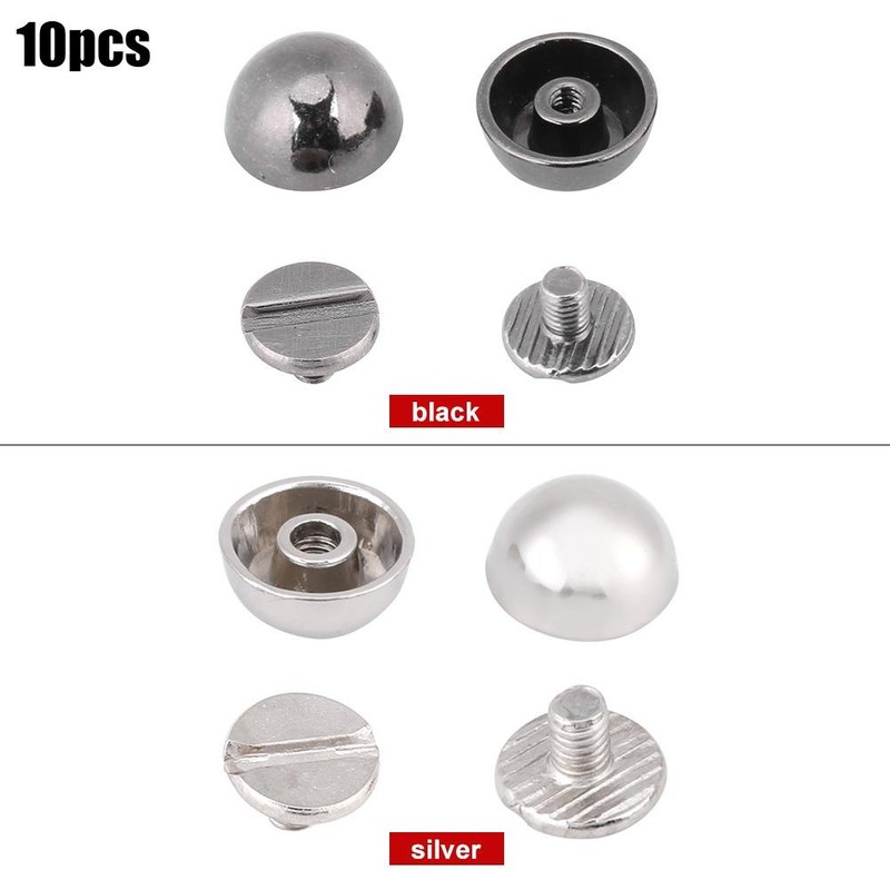 20pcs Rivets Studs, Screw Mushroom Rivets Buttons Dome Shape Rivets