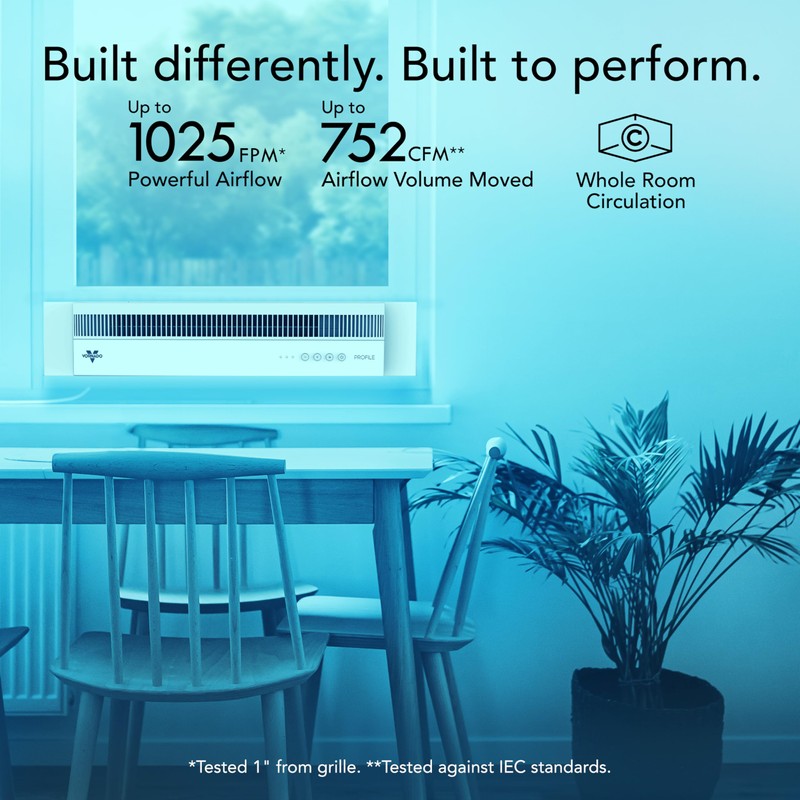 Vornado PROFILE Window Fan, Whole Room Air Circulator, Reversible Exhaust,