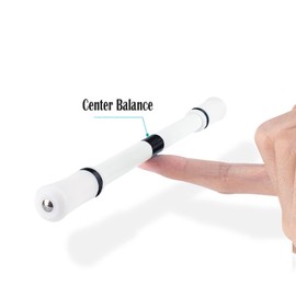 Eterspr Pack of 2 Spinning Pen, Thumb Rotating Pen, Non-Slip, for Finger Exercises, Stress Relief (White and Black)