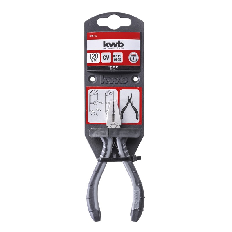 kwb Elektronik Combination Pliers 120 mm 389710, According to DIN