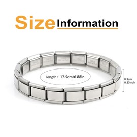 EIHI Italian Charm Bracelet Italian Charm Bracelet Charms Set Charm Bracelet Set Italian Charm Bracelet Set Includes Removal and Installation Tools