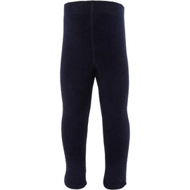 Inibini Baby Tights for Boys and Girls 98% Cotton Plain Basic Children's Tights Pack of 3 - Marine/White, size: 98-104