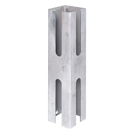 Alberts 672645 Fence Post Adapter | For Extending Existing Fence Posts | Hot-Dip Galvanised | Length 250 mm | For Posts 60 x 60 mm