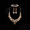 ABDOT Clear Rhinestone Bridal Jewelry Sets for Women Crystal Necklace