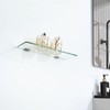 Mooche 4 Pack Glass Shelf Bracket Adjustable, Wall Mounted Zinc