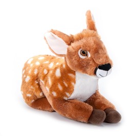 The Petting Zoo Fawn Stuffed Animal Plushie, Gifts for Kids, Earth Keeperz Wildlife Animals, Zoologee Brown Fawn Plush Toy, 12 inches