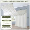 10x16ft Ivory Backdrop Curtain for Party, 2 Panels Wrinkle Free