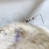 88flix Korean Rimless Glasses, Blue Light Cut, Small Face, For