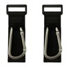 2Pcs Silver Stroller Hooks, Durable Aluminum Alloy Carabiner Clips for