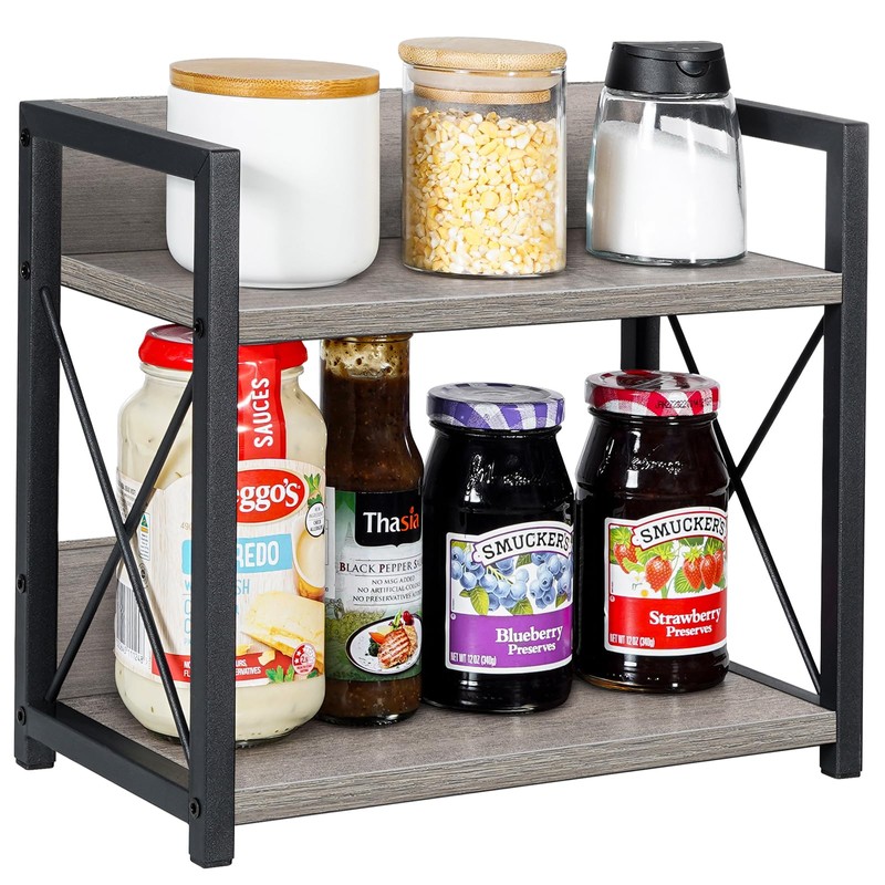 Giikin Countertop Shelf Organizer, 2 Tier Kitchen Spice Rack Organizer
