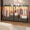 Cyclysio Dresser with Hanging Rack, 4 Drawers Dresser for Bedroom