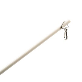 Castellanos 30 Inch Curtain Pull Rod and Opener - Universal Drapery Wands for Grommet Curtains and Fiberglass Drapery Pull Wand with Stainless Steel Snap Hook - (30 Inch) - White