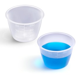 2 PCS Laundry Measuring Cup 120ml Laundry Detergent Washable Cup for Liquid Detergent Reusable Plastic Liquid Measuring Cups for Home