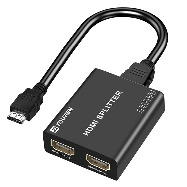 HDMI Splitter 1 in 2 Out - 4K@30Hz HDMI Splitter