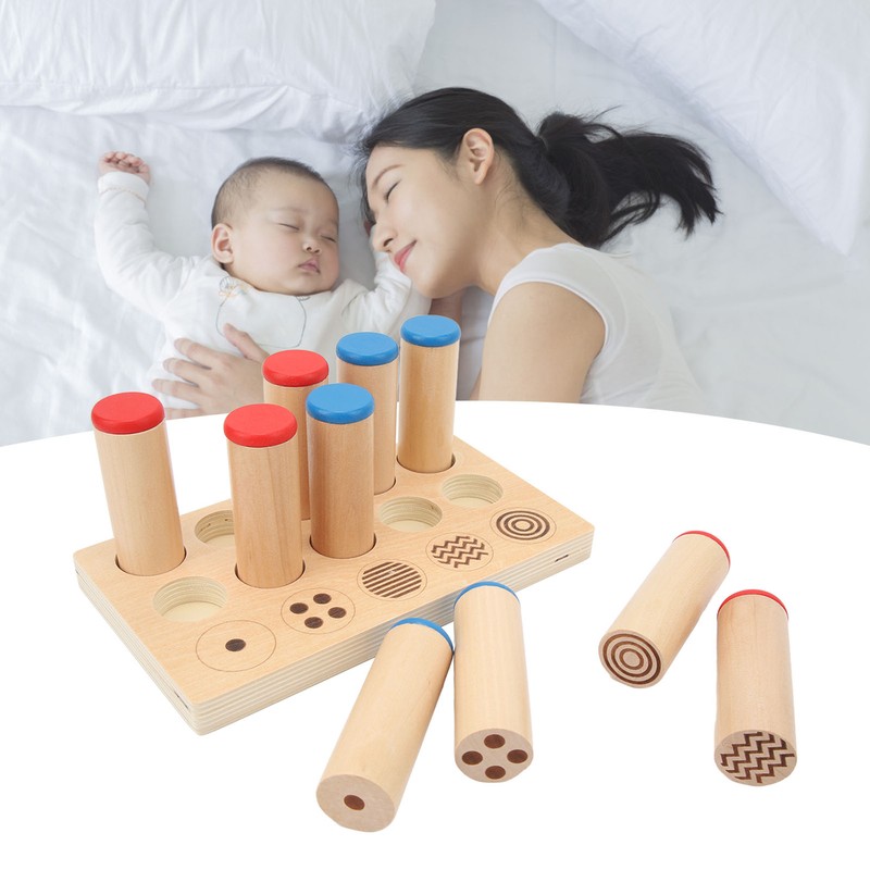 Wooden Sound Cylinders Toy Sensory Integration Training Educational Sound Stick