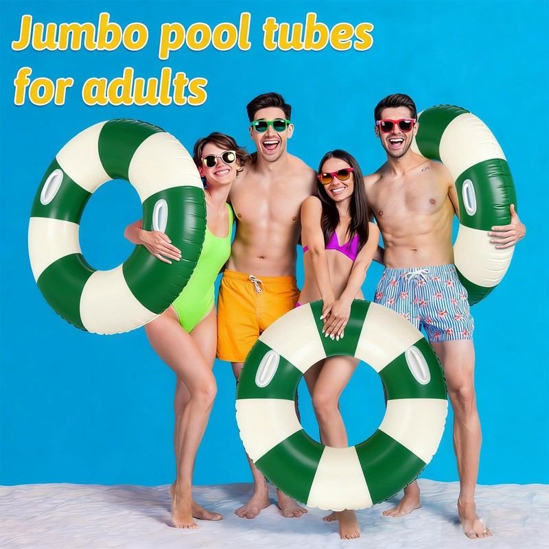 2 PCS Large 33 inch Inflatable Pool Floats for Swimming
