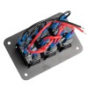 20A 12VDC 3 Gang Marine Rocker Switch Waterproof 3 Gang