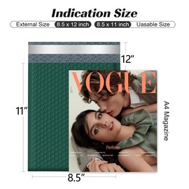 Famagic Bubble Mailers 8.5x12 Inch 40pc Ultramarine Green Shipping Bags, Chic Packaging Bags For Small Business, Colored Padded Mailing Envelopes, Opaque Matte Self Seal Bubble Poly Mailers Bulk #2