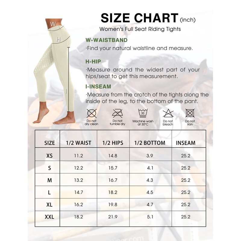 FitsT4 レディース フルシートライディングタイツ アクティブシリコングリップ 乗馬用タイツ 乗馬パンツ