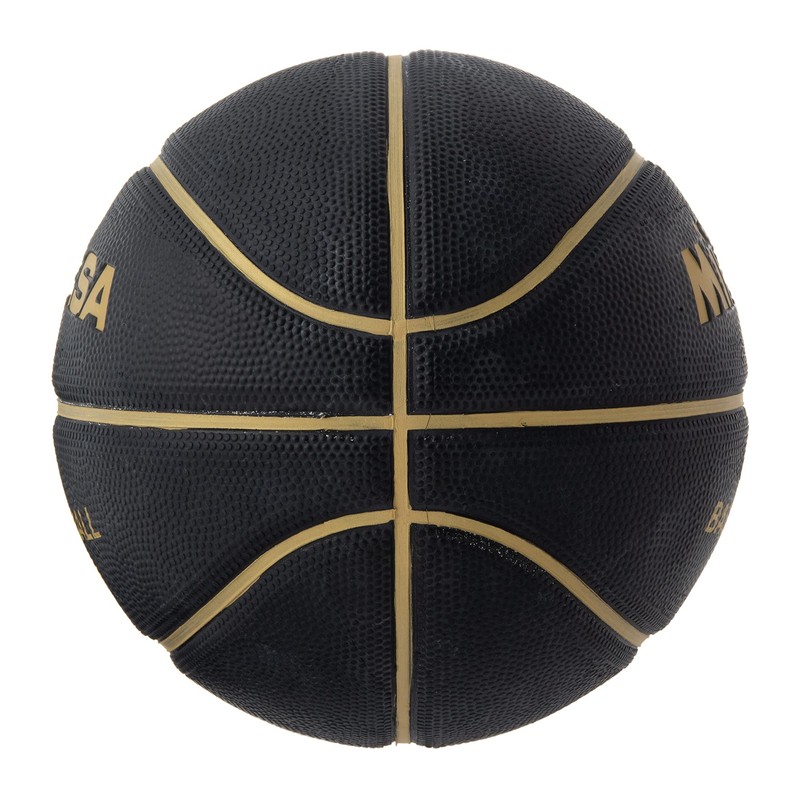 Mikasa B3JMR-BKGL Junior/Kids Basketball, Size 3, Rubber, Black/Gold