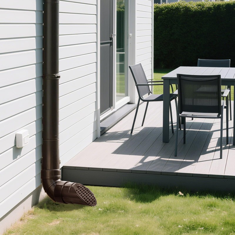 Gutter Downpipe Leaf Guard Gutter Guard (Brown)