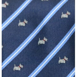 [Ganji] Men's Business Woven Jacquard Motif Pattern Tie Dog Pattern 63mc – DG2 - grays
