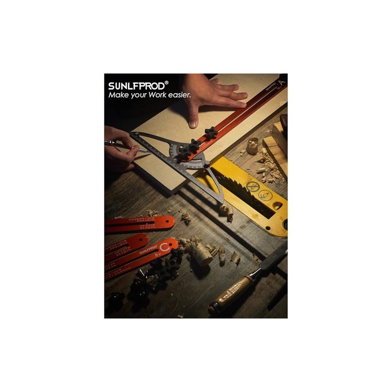 Stair Tread Template Tool - Dual Solid Nut Locking Stair