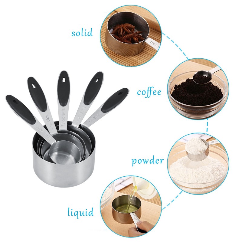 Ejoyous 10 Pieces Stainless Steel Measuring Cups and Spoons with