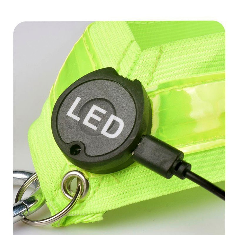 ABE 光るタスキ LED 反射タスキ タスキ 光る 充電式 USB 蛍光タスキ 反射バンド