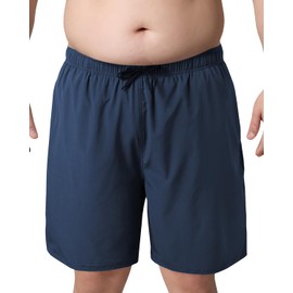 Arcweg Mens Plus Size Swim Shorts Men Swimming Trunks Big and Tall Quick Dry Swimming Shorts XXL-6XL Navy Blue 4XL