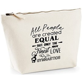 Hippowarehouse All People Are Are Created Equal But Only The Finest Love Gymnastics printed make up cosmetic wash bag 18x19x9cm