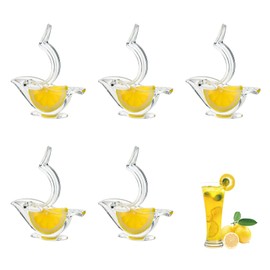 5Pcs Lightweight Bird Shaped Lemon Squeezers Transparent Fruit Juicer Hand Press Clear Portable Acrylic Slice Fruit Juicer for Orange, Lime, and Lemon, Home