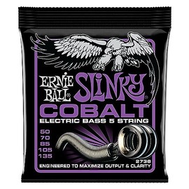 Ernie Ball Power Slinky Cobalt 5-String Electric Bass Strings 50-135 Gauge