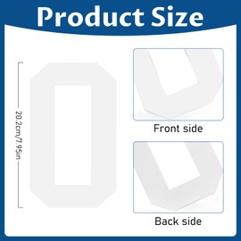 AXEN 22 piezas de números grandes para planchar, números de vinilo de transferencia de calor de 8 pulgadas para camisetas de jersey, camisetas de impresión DIY para manualidades, blanco