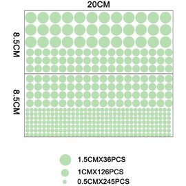 1 Sheet Glow in The Dark Wall Stickers, 407 Pcs Removable Glow in Dark Dots Wall Decals Stickers, Removable Luminous Ceiling Decals, Room Decor Kit for Bedroom