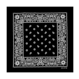 Vamqor Bandana Single Pack & Double Pack Cotton for Men and Women 22 Inch(Black Single)