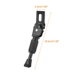 HARFINGTON Back Bike Kickstand for 14 inch Wheel Carbon Steel Bicycle Single-Side Kick Stand with Screw Washer Rear Mount Bikes Support Racks, Black