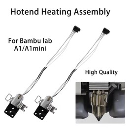 Generic 3D Printer Hotend Kit for Bambu Lab A1, Hotend Print Head Hot End Kit Extruder Mini Hotend Heater Tube Thermistor Mounting Base Clamp Heating Block Kit