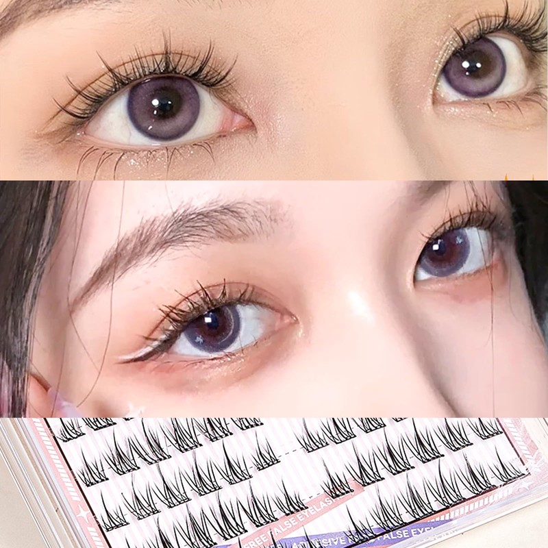 Ainubio Partial False Eyelashes, Large Capacity, Natural Point Fit Eyelash