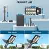 US Warehouse Solar LED Street Light High Brightness IP65 Outdoor