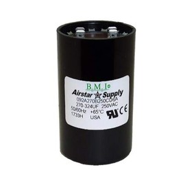 270-324 uF x 220/250 VAC - Well Pump Motor Start Capacitor - BMI Replacement # 092A270B250CD6A - Made in The USA