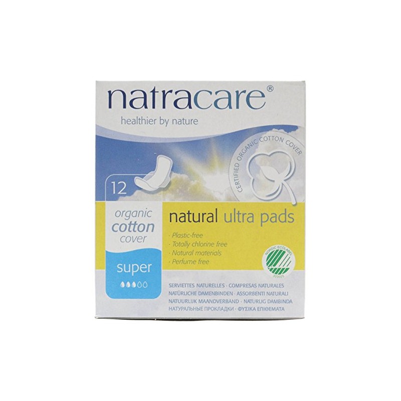 Natracare Pads Ultra With Wing Super 12 Count
