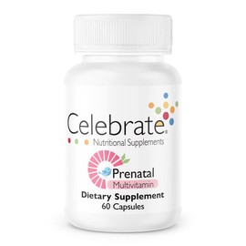 Celebrate Vitamins Bariatric Prenatal Multivitamin Capsules with Folate (Folic Acid), Vitamin A, Iron, Iodine, and Choline, for Roux en Y and Sleeve Gastrectomy Patients, 60 Count