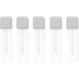 Tubos de Brillo Labial Vacíos 6ml, Plástico Abs, 5 Piezas Formato Cilíndrico, para Transferir Líquidos sin Derrames, Adecuado para Guardar Tinte Labial y Otras Fórmulas