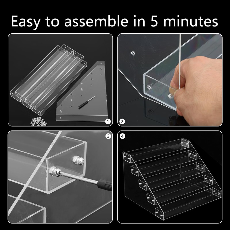 Acrylic Coffee Capsule Storage Holder Compatible, nespresso pod organizer, 5-Tier