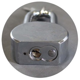 SAFEGUARD Heavy-Duty Gate Padlock | 3" (7.6 cm) Long-Shank | Superior Chrome Plating & Hardened Steel Shackle | Comes with 3 Keys | Ideal for Robust Gate Security & Securing Valuables