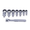 lvifloae 8Pcs Ratchet Wrench 180° Flex Head Alloy Steel Tool