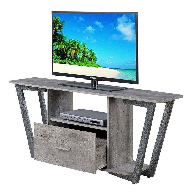 Convenience Concepts Graystone TV Stand 59.25" - Modern Entertainment Center
