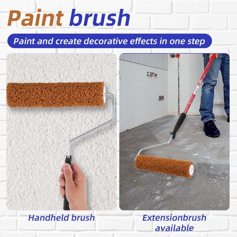 4 Pcs Textured Paint Roller Set, 9 inch Small Textured