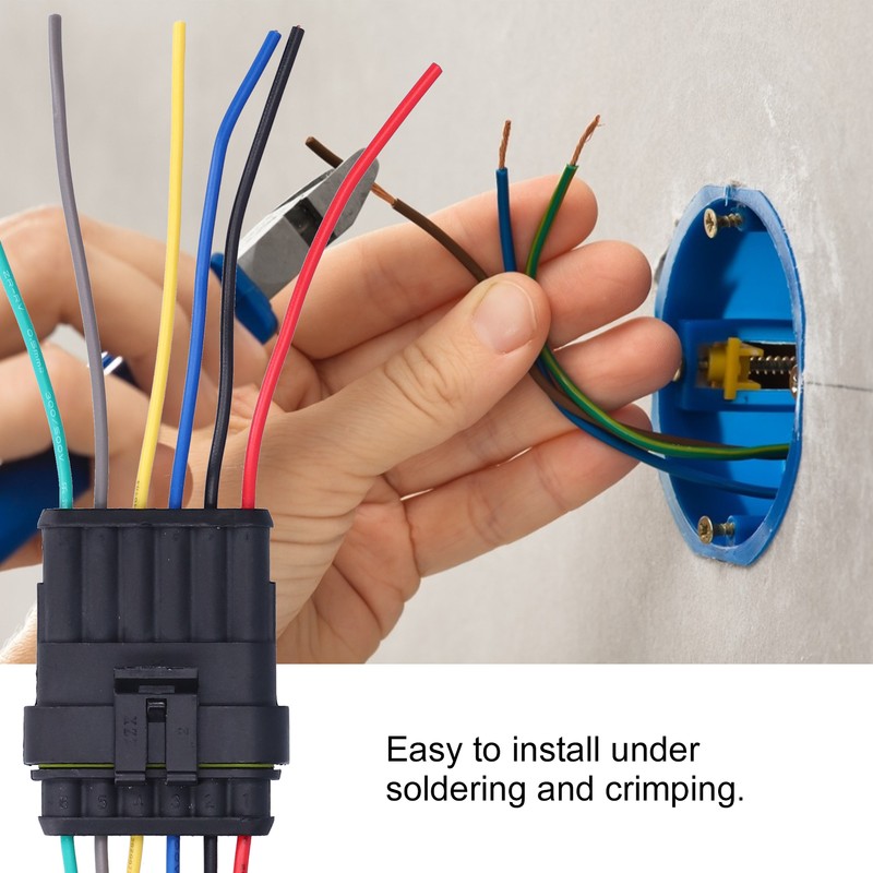 5Pcs Way Car Electrical Connector Waterproof Antiflaming Resilient Antioxidant Automotive